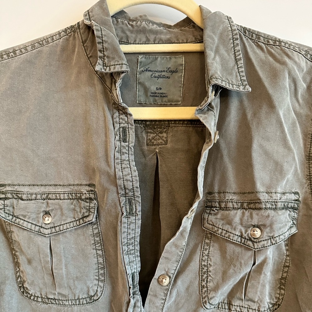 Army Green Button Up - image 4